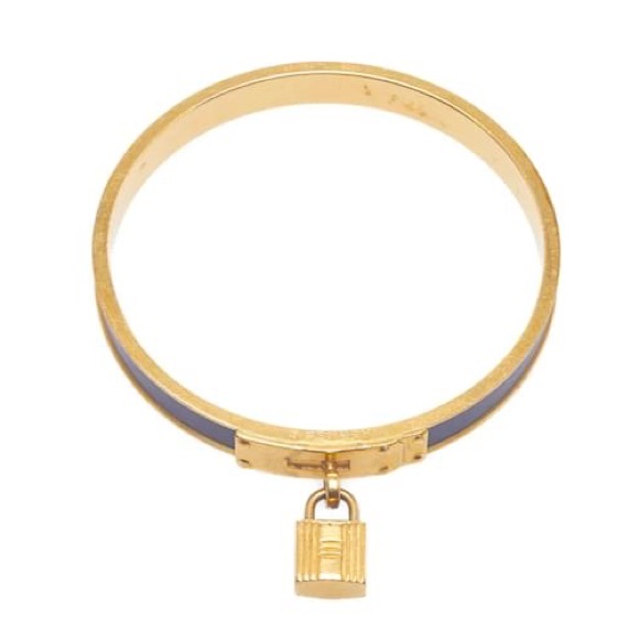 Hermes Jewelry - Hermès Bracelet Bleu lock charm